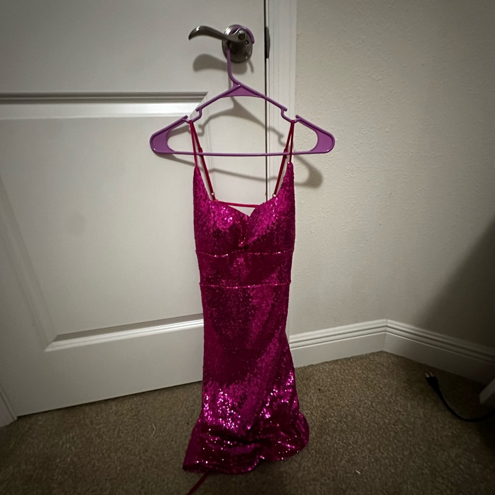 Honey and Rosie Pink Sequin Mini Dress